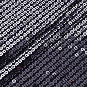 Mới Ra mắt sáng bóng bạc chồng chéo sequin thêu vải Polyester Ren Vải cho váy cưới vải quần áo - Product Image 3