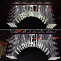Décorations florales personnalisées pour plafond, rideau de perles en acrylique et cristal, arche florale, draperie de plafond pour la décoration d'événements et de banquets