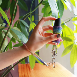 Kit d'outils d'autodéfense en gros avec porte-clés de sécurité Sabre et flacon de spray en forme de rouge à lèvres pour la protection personnelle féminine - Product Image 4