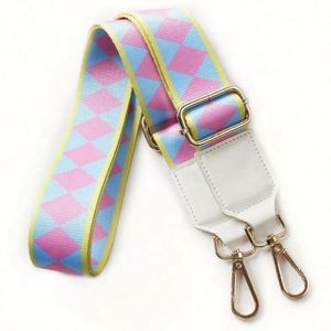 Wholesale Adjustable Widening <b>Backpack</b> Ribbon Accessories Color Stripe Long Handbag Shoulder Strap - Product Image 5