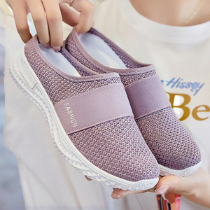 Mules décontractées tissées respirantes pour femme, collection été 2025, style transfrontalier, à enfiler, avec bride couvrante, en PVC, vente en gros - Product Image 3