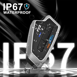 Fodsports FX2 helm sepeda motor 1KM, Headset Bluetooth mendukung panggilan bebas genggam tahan air interkom - Product Image 5