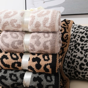 Dệt kim báo in chăn nửa flannel Jacquard dệt kim sofa chăn - Product Image 5