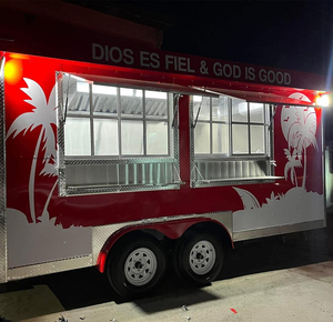 Carrito de comida Café Catering Concesión Remolque de comida rápida Móvil Totalmente equipado Pizza Street Food Truck Trailer - Product Image 3