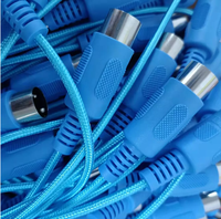 Câble audio en nylon tressé de couleur 3.5mm TRS mâle à Midi 5pin Din mâle