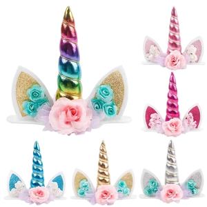 QIFU <strong>Unicorn</strong> Horn Cake Topper Happy Birthday Cake Topper Wedding Cake Decorating <strong>Supplies</strong> <strong>Unicorn</strong> <strong>Party</strong> Decoration Unicornio - Product Image 6