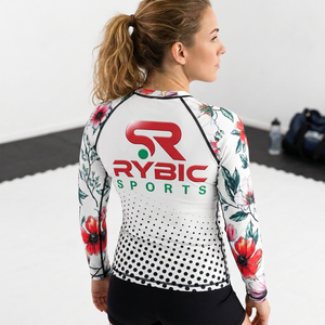 สินค้ามาใหม่ RYBIC SPORTS MMA Rashguard แขนยาว ยูนิเซ็กซ์ ผ้ารัดรูป สแปนเด็กซ์ ป้องกันการฉีกขาด 220 กรัม พิมพ์ลายแบบ Sublimated เต็มตัว - Product Image 2