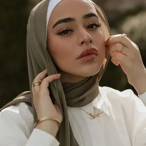 Оптовая Продажа с фабрики, шифоновый хиджаб, Женский малазийский однотонный шифоновый шарф, Дубайский мусульманский женский хиджаб