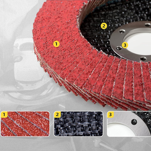 Discos de Láminas de Cerámica con Respaldo de Fibra de Vidrio Dongtai de 4-1/2 Pulgadas, Grano 40/60/80/120, Disco de Láminas OEM para Pulir Metal, para Amoladora Angular - Product Image 3
