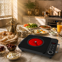 Plaque chauffante infrarouge multifonction 2000W, cuisinière électrique, 9 niveaux de température, cuisinière de cuisine portable