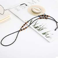 Chaîne à lunettes en acrylique noir de haute qualité, porte-lunettes tendance pour lunettes de vue et de soleil, hommes et femmes, Ninestar B029 antidérapant