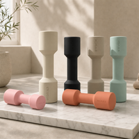 Haltères en silicone écologiques ergonomiques pour femmes, haltères de musculation à domicile, studio, yoga, pilates, entraînement, 1-5 kg