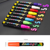 Ensemble de stylos surligneurs en boîte, stylos surligneurs colorés à l'alcool pour l'écriture sur verre