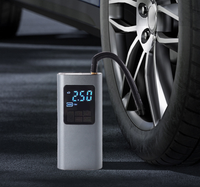 Mini pompe à air portable en plastique avec moniteur de pression des pneus 150 PSI, écran LCD et batterie externe pour voitures, vélos, motos et ballons