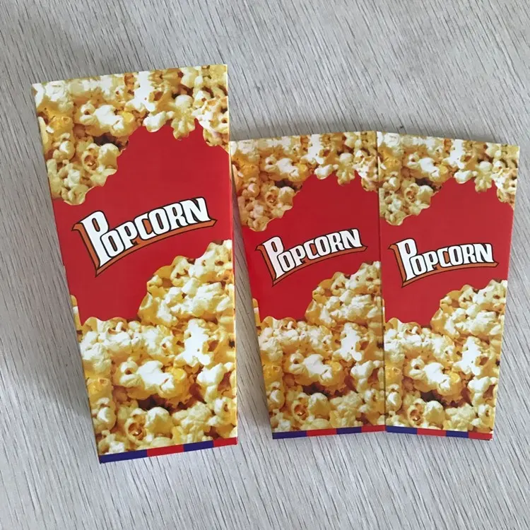 Eco friendly food grade white paperboard 32oz midium popcorn box package in stock