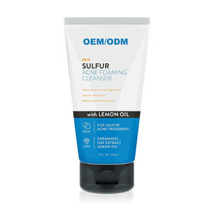 Limpiador de Espuma facial para el acné que reduce los brotes de acné Contiene aceite de limón y extracto de avena Limpiador de espuma para el acné 150ml - Product Image 1