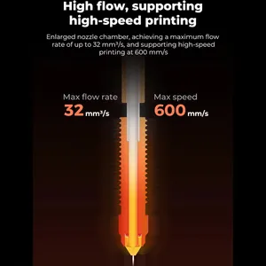 NOUVEAU Hotend pour Creality K1C K1 MAX, kit de bloc chauffant en céramique, <span class=keywords><strong>buse</strong></span> intégrée à échange rapide, <span class=keywords><strong>impression</strong></span> à haut débit, pièces d'imprimante 3D - Product Image 6