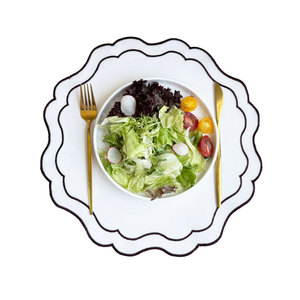 Thêu Thiết Kế Hiện Đại <span class=keywords><strong>Linen</strong></span> / Cotton Placemat Nhỏ Khăn Ăn Chống Bụi Chống-Trượt Nước Có Thể Giặt Không Phai Mềm Đám Cưới - Product Image 5