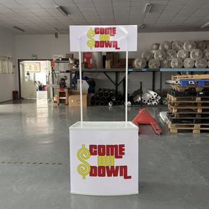 Stand d'exposition portable écologique imperméable personnalisable, bureau pliable, comptoir publicitaire extérieur, <span class=keywords><strong>table</strong></span> promotionnelle - Product Image 3