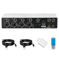 RX4 Professionelles 4-Kanal Externes USB-Audio-Interface Soundkarte Mikrofon-Vorverstärker ASIO Live-Aufnahme für Professionellen Einsatz