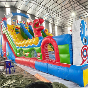 Easy Setup Features Amusement parks <b>Inflatable</b> Pink Rabbit Bouncing <b>House</b> 5m x 10m Viet Nam Gaming Application PVC material - Product Image 4