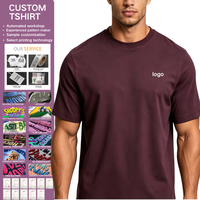 T-shirt personnalisé pour homme, haute qualité, tissu épais, anti-boulochage, avec logo et motifs, t-shirt vierge