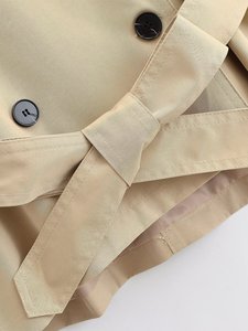 TAOP&ZA Nouvelle Collection Printemps 2026 – Veste Courte Décontractée pour Femme avec Épaulettes Rembourrées, Manches Longues, Col Revers Tendance et <span class=keywords><strong>Ceinture</strong></span> 6318051 - Product Image 5
