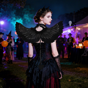 Piccolo mostro <span class=keywords><strong>ali</strong></span> di Halloween festa Costume oggetti di scena demone <span class=keywords><strong>ali</strong></span> d'angelo <span class=keywords><strong>ali</strong></span> di piume <span class=keywords><strong>per</strong></span> feste Cosplay spettacoli teatrali - Product Image 3