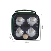 ZQURE Ensemble de 4 boules de pétanque professionnelles durables pour l'entraînement et les loisirs, portable