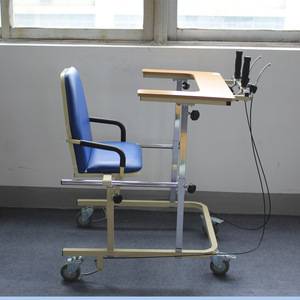 Déambulateur Jinyu avec siège réglable en hauteur pour la rééducation des jambes, fonctionnement manuel, frein à étrier, couleur bleue - Product Image 2