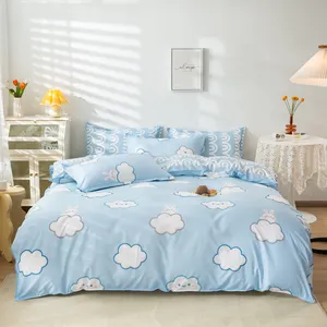 Wholesale High Quality Printed Sky Polyester Kids Bedding Set Duvet Cover Pillow Cover Bed Sheet