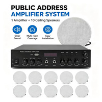 Amplificador de Sonido Público con USB para Iglesia, Tienda, Karaoke, Amplificador PA con BASS, TREBLE, ECHO, Sistema de Sonido de 2 Canales