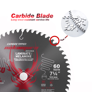 Lames <span class=keywords><strong>de</strong></span> <span class=keywords><strong>scie</strong></span> <span class=keywords><strong>circulaire</strong></span> pour le bois Nakamura Europe <span class=keywords><strong>de</strong></span> qualité supérieure TCT Power Tool Framing 184 mm 60T - Product Image 4