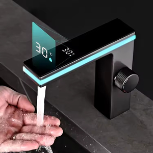 Robinet de lavabo moderne avec affichage de la température LED, robinet de lavabo de salle de bain, mélangeur d'<span class=keywords><strong>eau</strong></span> <span class=keywords><strong>chaude</strong></span> et froide, robinet de lavabo - Product Image 1