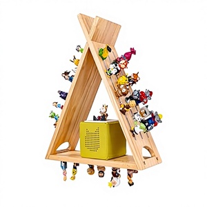 <span class=keywords><strong>Étagère</strong></span> à Tonies en bois magnétique moderne à trois niveaux avec support mural/sur pied sécurisé pour filles et garçons - Product Image 3