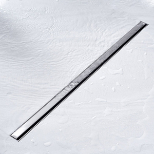 Canale di scarico doccia invisibile a pavimento lineare con griglia esterna Slim Kit di scarico a pavimento con scarico canale a sifone - Product Image 5