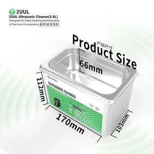 Limpiador Ultrasónico 2UUL SS01 de 0.8L, Máquina de Limpieza de Alta Frecuencia para Reparación de Teléfonos Móviles, Placas Base, Lentes y Herramientas - Product Image 4