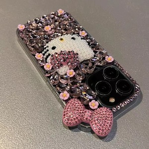 Hot Bán Hàng New Kim Cương Ins <span class=keywords><strong>3D</strong></span> <span class=keywords><strong>Hello</strong></span> <span class=keywords><strong>Kitty</strong></span> Mèo PC Trường Hợp Điện Thoại Cho Iphone 16 15 14 13 12 11 17 Cộng Với Pro Max - Product Image 4