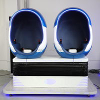 YHY Plus de 200 jeux Simulateur de réalité virtuelle Machine à œufs 2 places Chaise œuf réalité virtuelle 9D avec lunettes de réalité virtuelle 3D