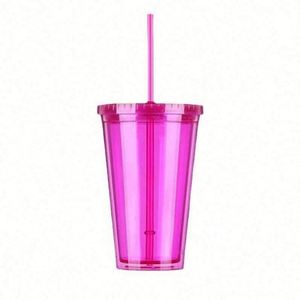 Flat-Lid Reusable Water Cup With Double-Walled Transparent Portable and Food-Safe Anti-Corrosion Coating - Product Image 4