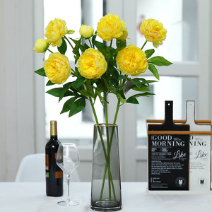 Flores de Peonía Artificiales Rosa Claro, Alta Simulación, Decoración para Bodas, Adorno para Interiores - Product Image 3