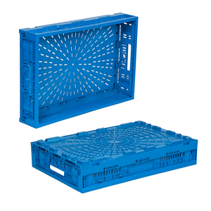 Crate Milk Blue Durable Plastic Crate Transport Logistic Box Stackable Fruit Milk Moving Crate With Lid