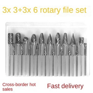 Ensemble combiné de 20 pièces de fraises rotatives en carbure à dégagement rapide 3x6 3x3, tête de meulage en alliage, ronde de 45 mm - Product Image 2