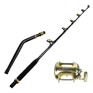 Canne à pêche OEM pour la pêche en eau salée au trolling et combo moulinets 80W, moulinets robustes pour la pêche en mer, canne à pêche au thon en haute mer - Product Image 2