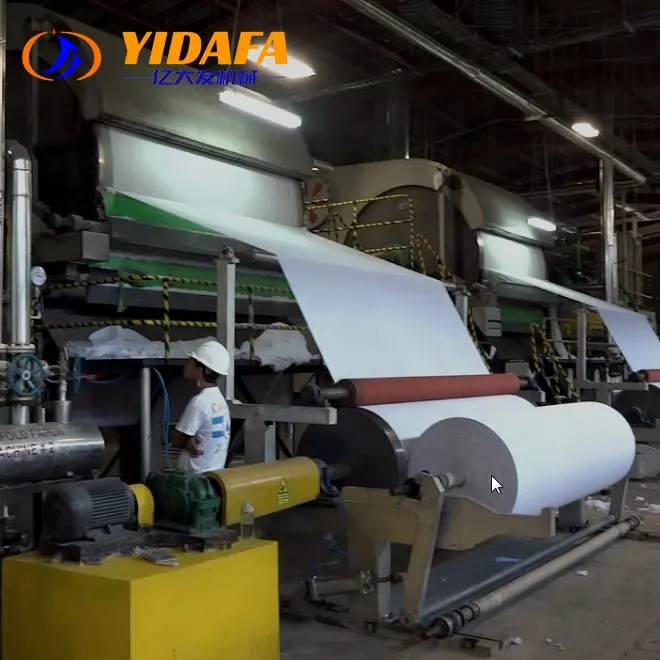 Production Machine For Small Business Waste Paper Recycling Pulp System Tissue Paper Jumbo Rolls Making Machine Price