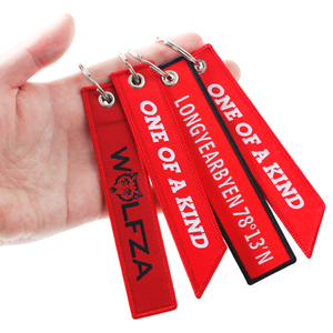 Porte-clés <span class=keywords><strong>en</strong></span> tissu, cadeaux promotionnels personnalisés, <span class=keywords><strong>pas</strong></span> <span class=keywords><strong>cher</strong></span>, broderie Jet Tag, porte-clés - Product Image 5