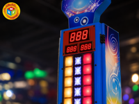 Tour de jeu d'arcade High Striker Strength avec marteau et LED, 180x81x190 cm, pour bars et centres de divertissement familial