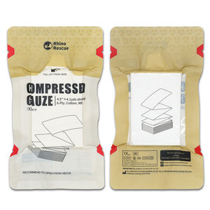 Rhino Rescue不織布真空密閉圧縮ガーゼホワイトコットン創傷ドレッシングパッキングガーゼ緊急応急処置キットCE - Product Image 4
