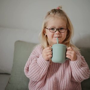 Baby Toddler Cup 100% Silicone Training Sippy Cup con cannuccia Safety non Spill Baby Drinking Cup per bambino <span class=keywords><strong>6</strong></span> + <span class=keywords><strong>mesi</strong></span> - Product Image 5