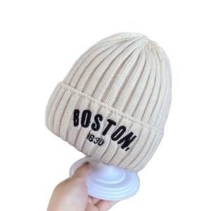 Children Knitted Wool Hat Winter Warm Windproof Beige Khaki Caramel 52-54cm Unisex Japan And Korean Style - Product Image 5